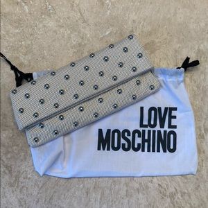 Love Moschino Studded Clutch in new condition